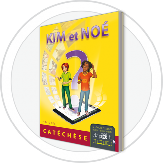 Le livre-fichier jeune comprend un DVD. Il permet aux jeunes de vivre les cinq séquences de KIM et NOÉ catéchèse.