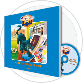 Le livre-fichier enfant comporte un DVD. Le livre comprend des pages BD, des pages activités et des doubles pages illustrées sur les fêtes chrétiennes.